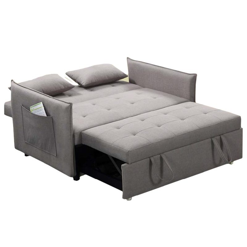 SOFÁ CAMA MATRIMONIO CUERVO TAPIZADO GRIS Mubeko