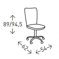 SILLA OFICINA ERGONÓMICA MODELO TARA NEGRO